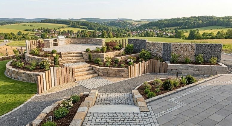 Moderne Außengestaltung und Landschaftsbau für private und gewerbliche Projekte bei Weida.