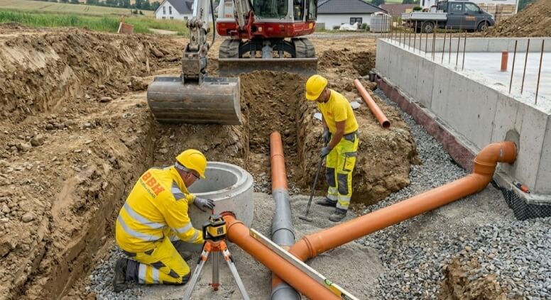 Fachgerechter Kanalbau und Verlegung von Schmutzwasser-Hausanschlüssen