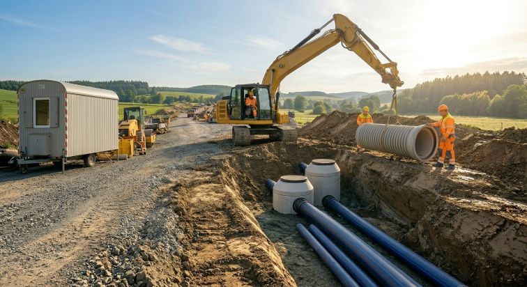 Die BBH Tiefbau GmbH bei professionellen Erdarbeiten und Kanalbau in Gera